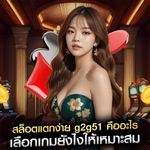 สล็อตแตกง่าย g2g51 คืออะไร เลือกเกมยังไงให้เหมาะสม